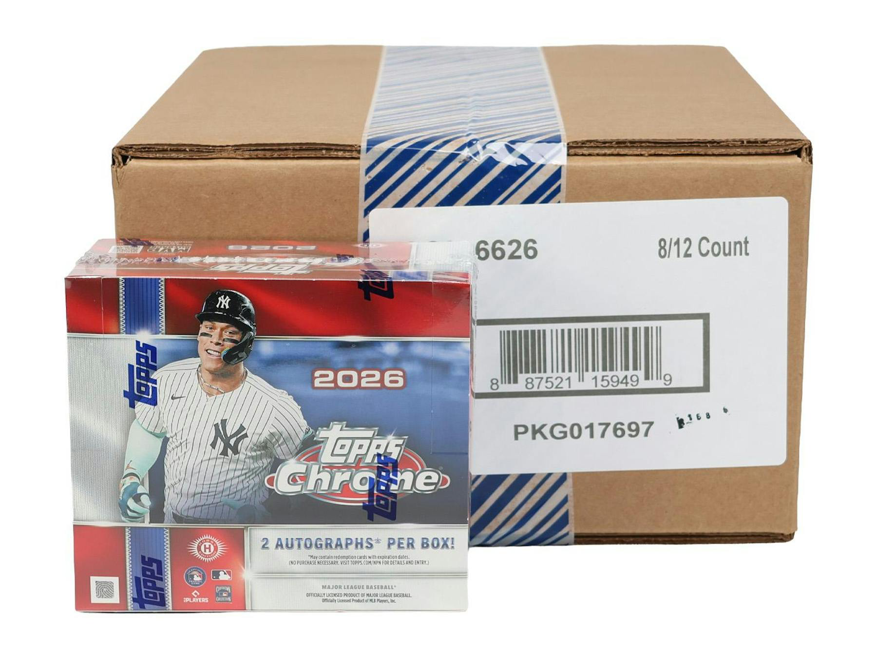 2026 Topps Chrome Baseball Hobby Jumbo 8-Box Case (Presell 7/22)