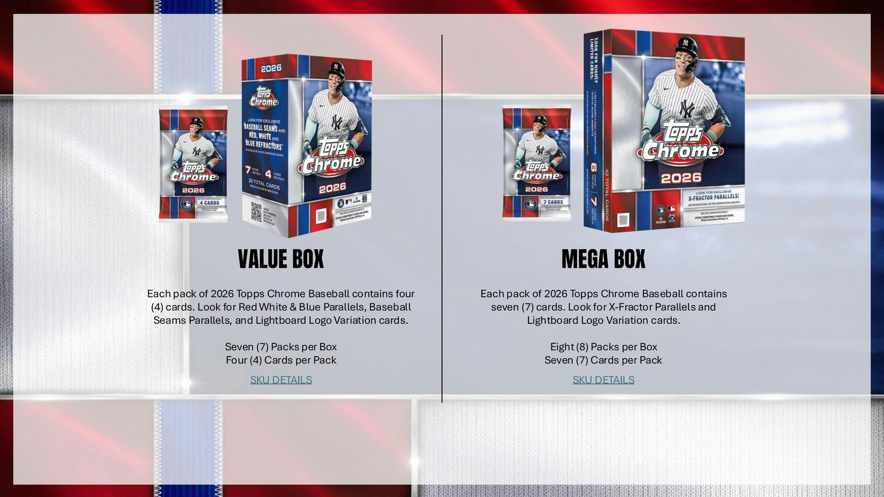 2026 Topps Chrome Baseball Hobby Box (7/22)