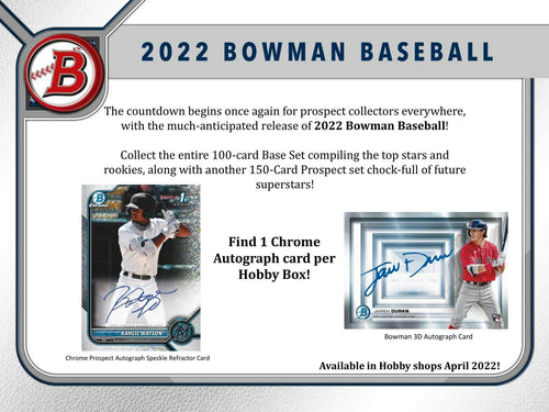 2022 Bowman Baseball Hobby Box