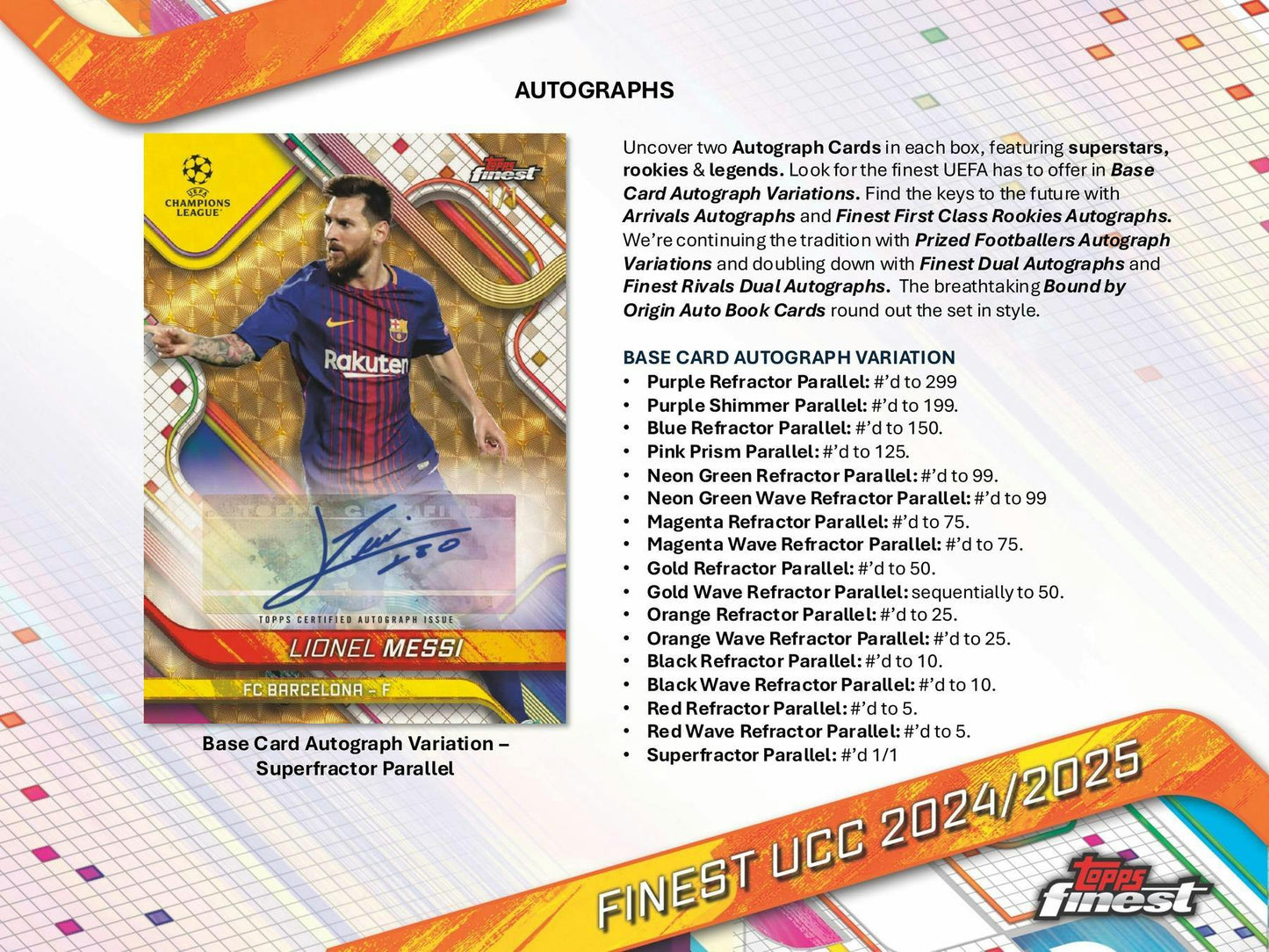 2024-25 Topps UEFA Club Competitions Finest Soccer Hobby Pack