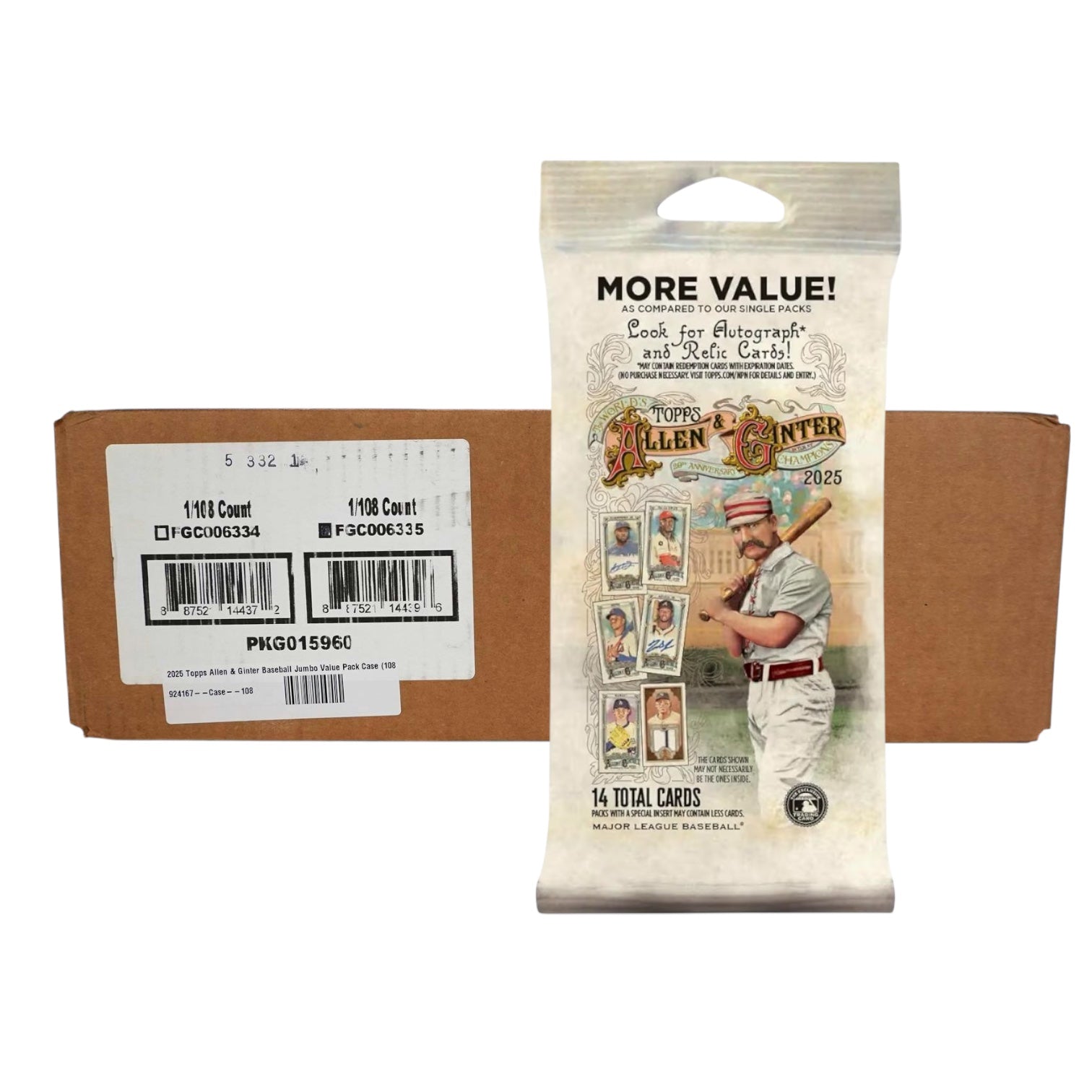2025 Topps Allen & Ginter Baseball Cards 108-Count Jumbo Fat Packs Case