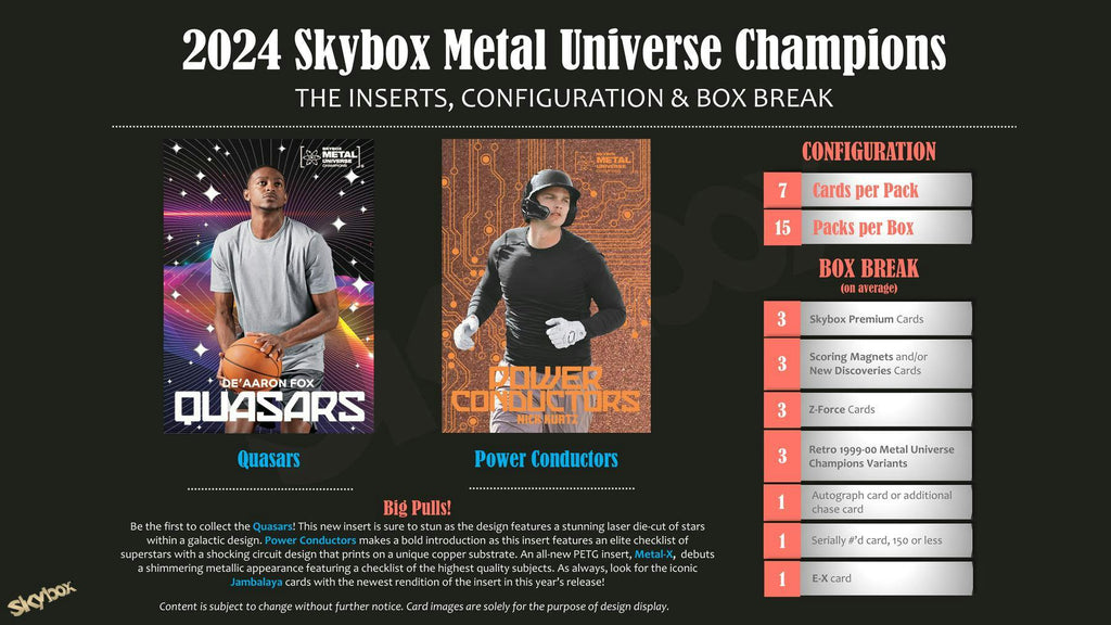 2024 Upper Deck Skybox Metal Universe Champions Hobby Pack