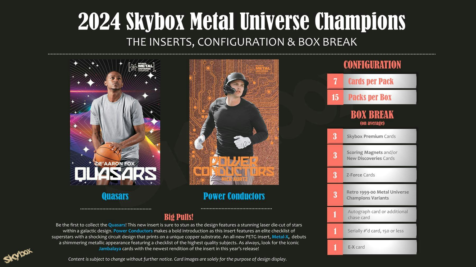 2024 Upper Deck Skybox Metal Universe Champions Hobby Pack
