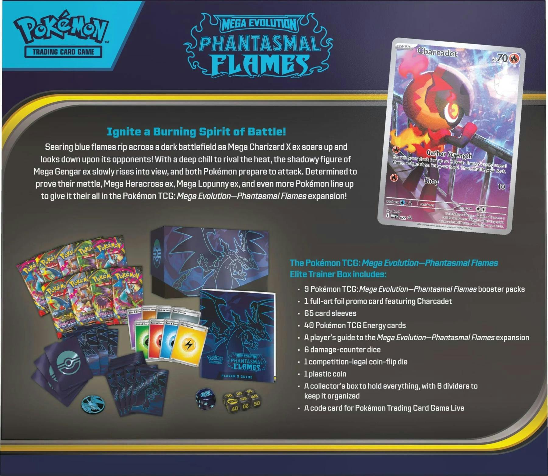 Pokémon TCG: Mega Evolution - Phantasmal Flames Elite Trainer Box (11/14)