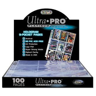 Ultra Pro Platinum Series Hologram 9-Pocket Hologram Pages (100ct) Sealed