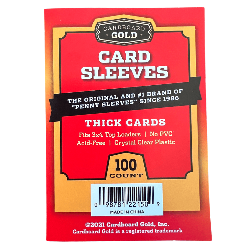 thick trading card sleeves Supplies Premium Vintage Card 100 Count CSP these premium penny sleeves are 25% thicker than standard penny sleeves Crafted from high Guardhouse Shield Standard Card 100