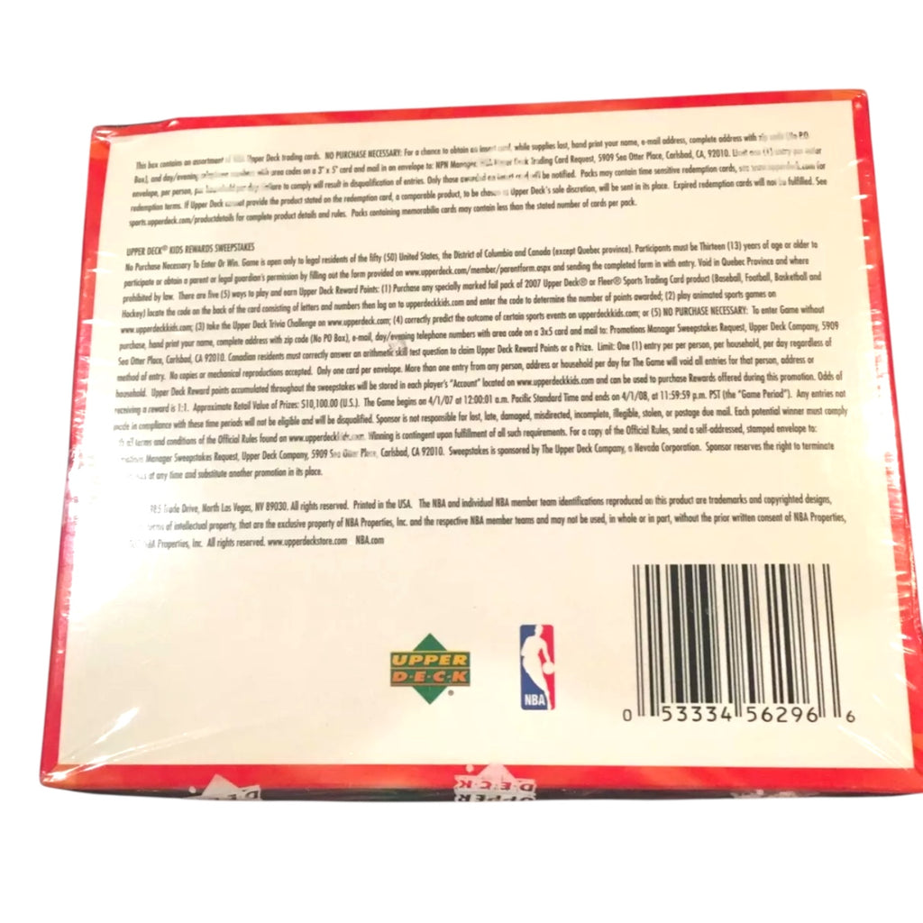 2007-08 Upper Deck Basketball 24-Pack Hobby Box (Factory Sealed)