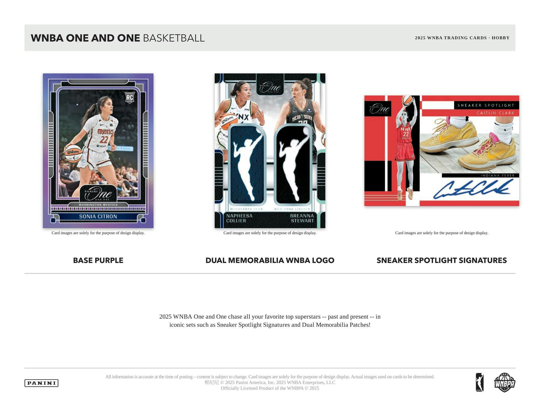 2025 Panini One and One WNBA Basketball Hobby Box (3/13)