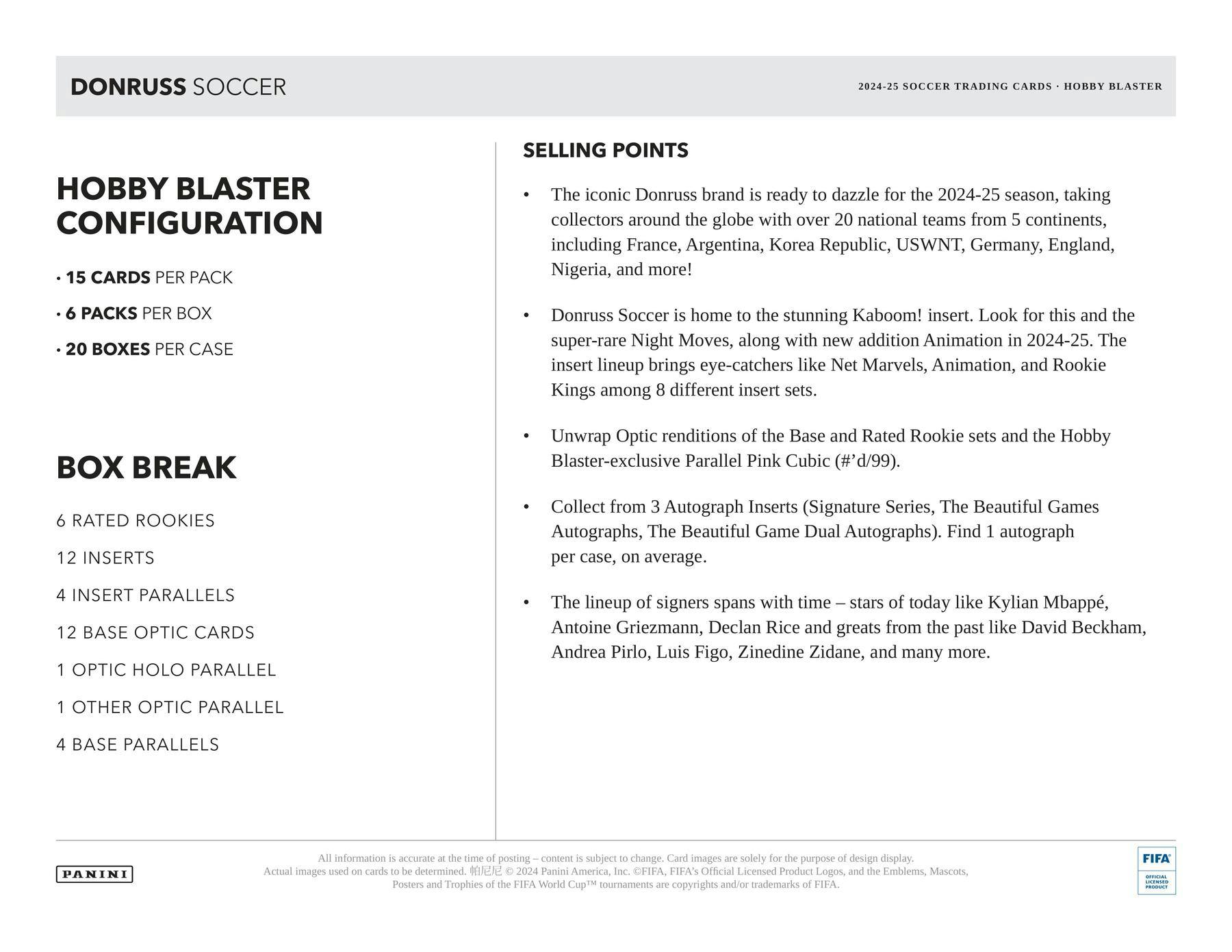 2024-25 Panini Donruss Soccer Hobby Blaster