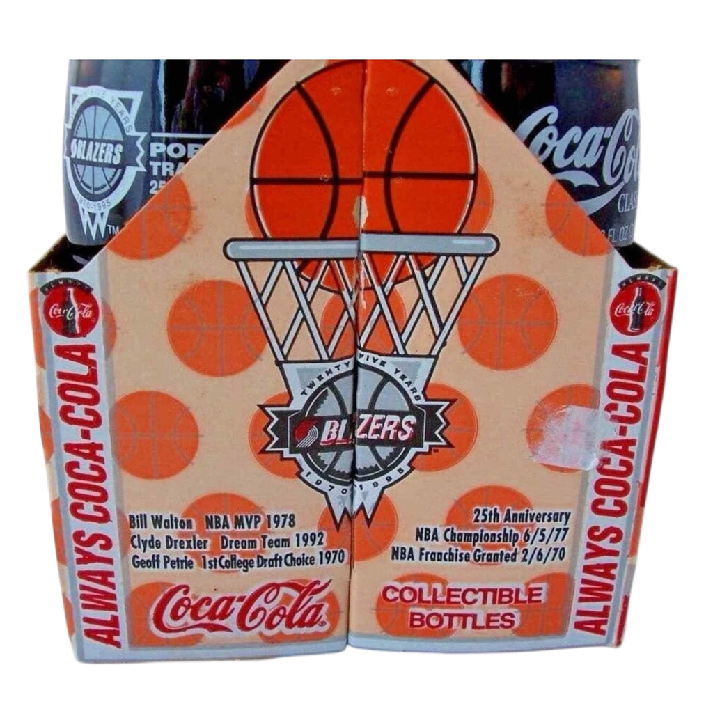Portland Trail Blazers 25th Anniversary Coca-Cola 6-Pack Bottles (1970–1995)