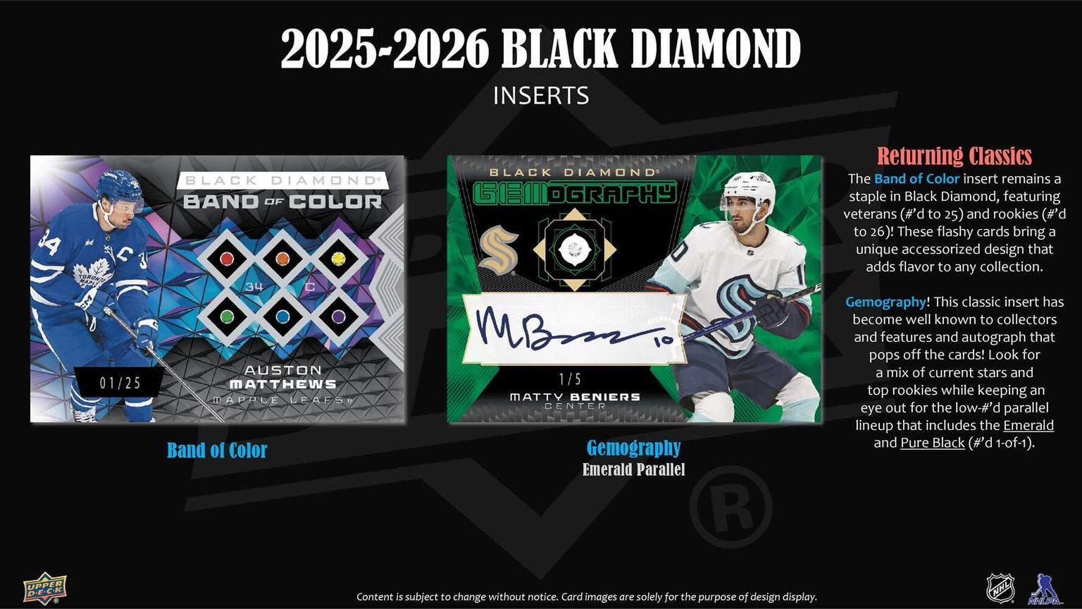 2025-26 Upper Deck Black Diamond Hockey Hobby 5-Box Case (11/19)