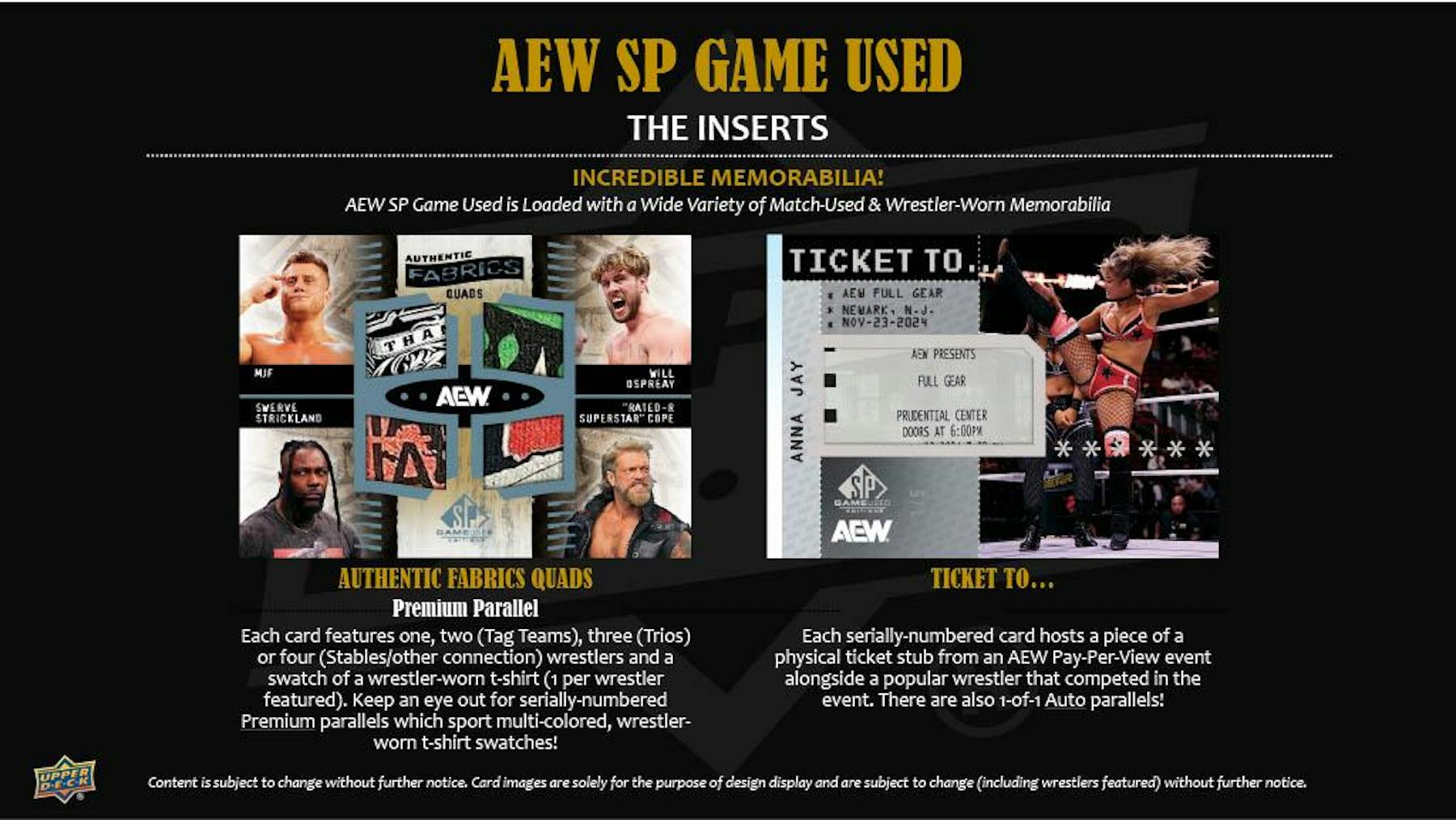 2025 Upper Deck AEW SP Game Used Wrestling Hobby Box