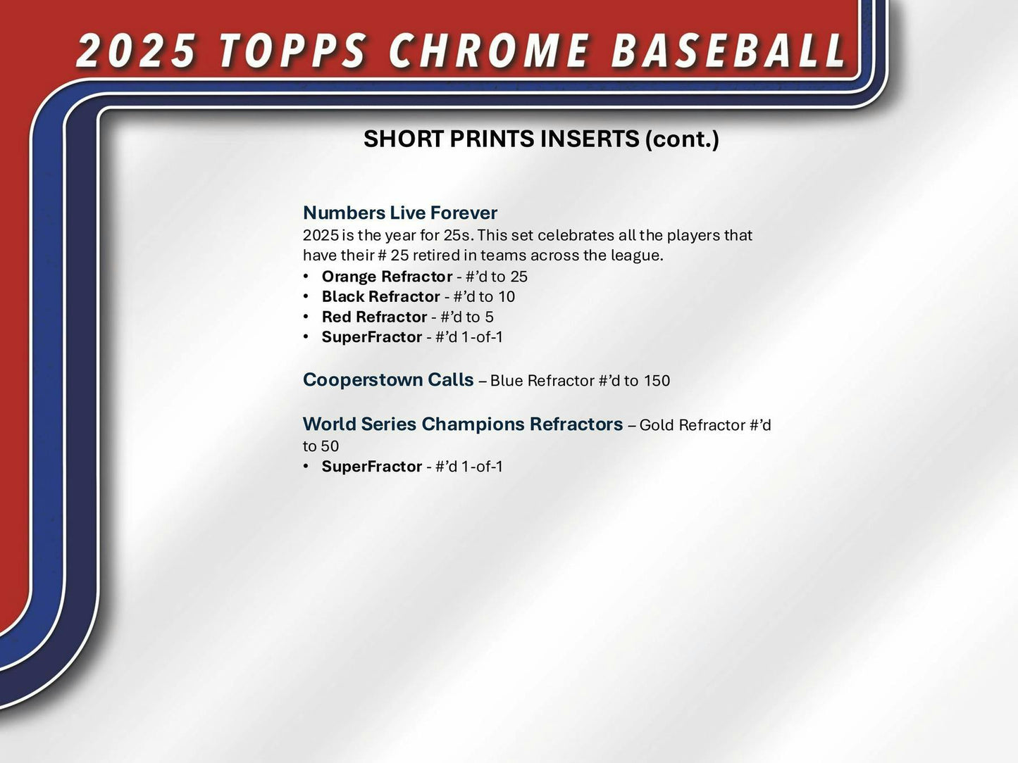 2025 Topps Chrome Baseball Hobby Pack (7/23)