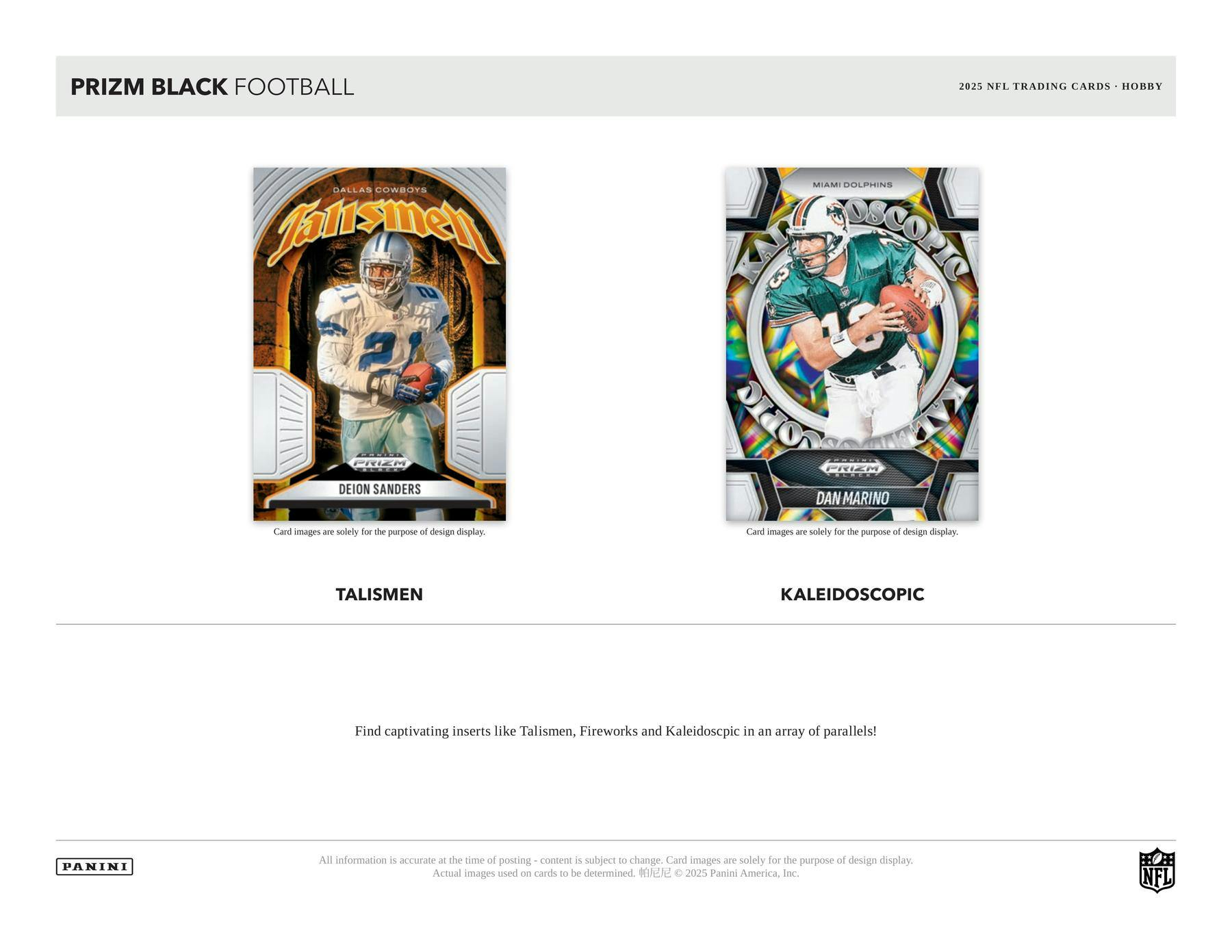 2025 Panini Prizm Black Football Hobby Box