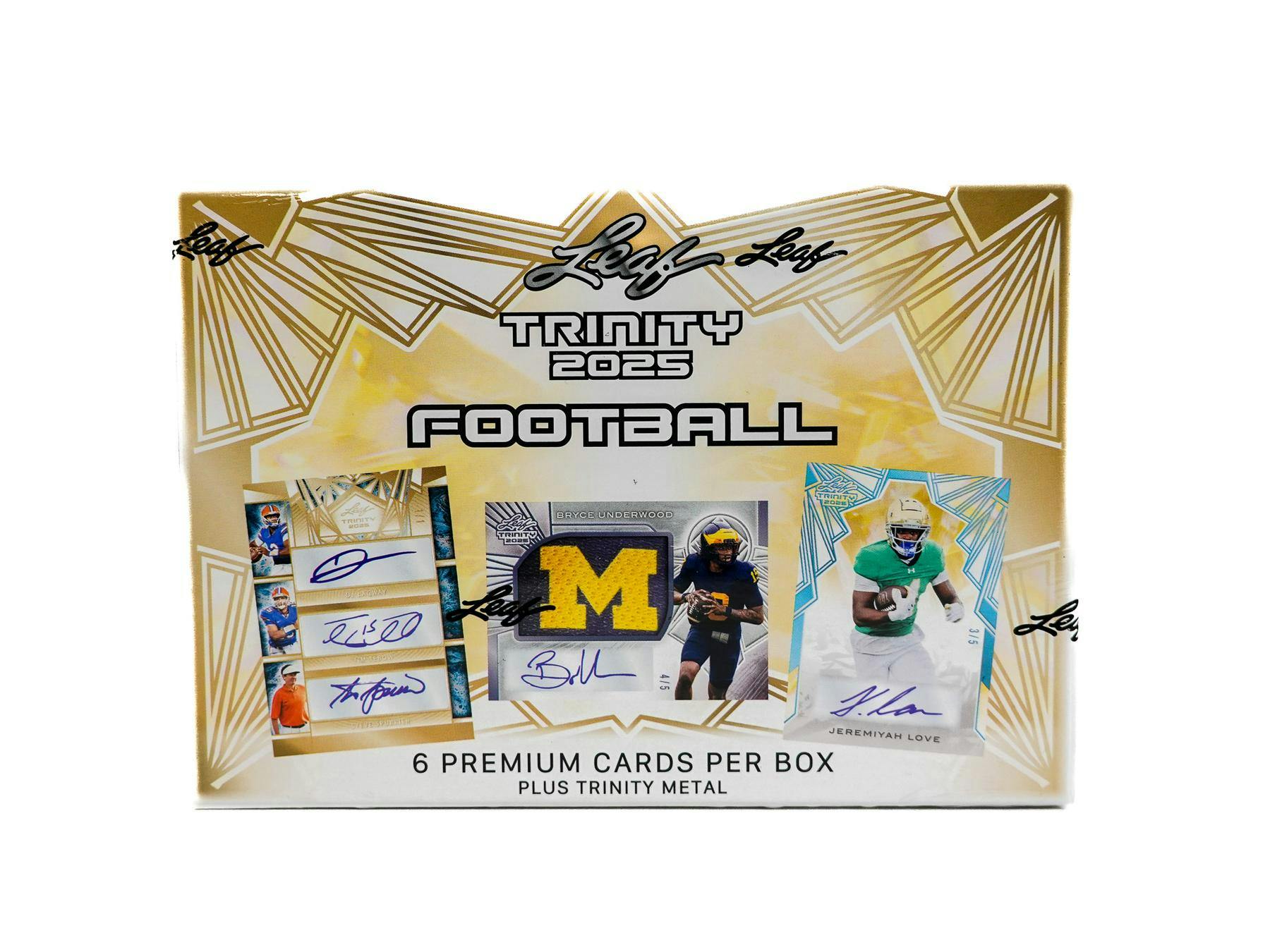 2025 Leaf Trinity Football Hobby 10-Box Case (12/5)