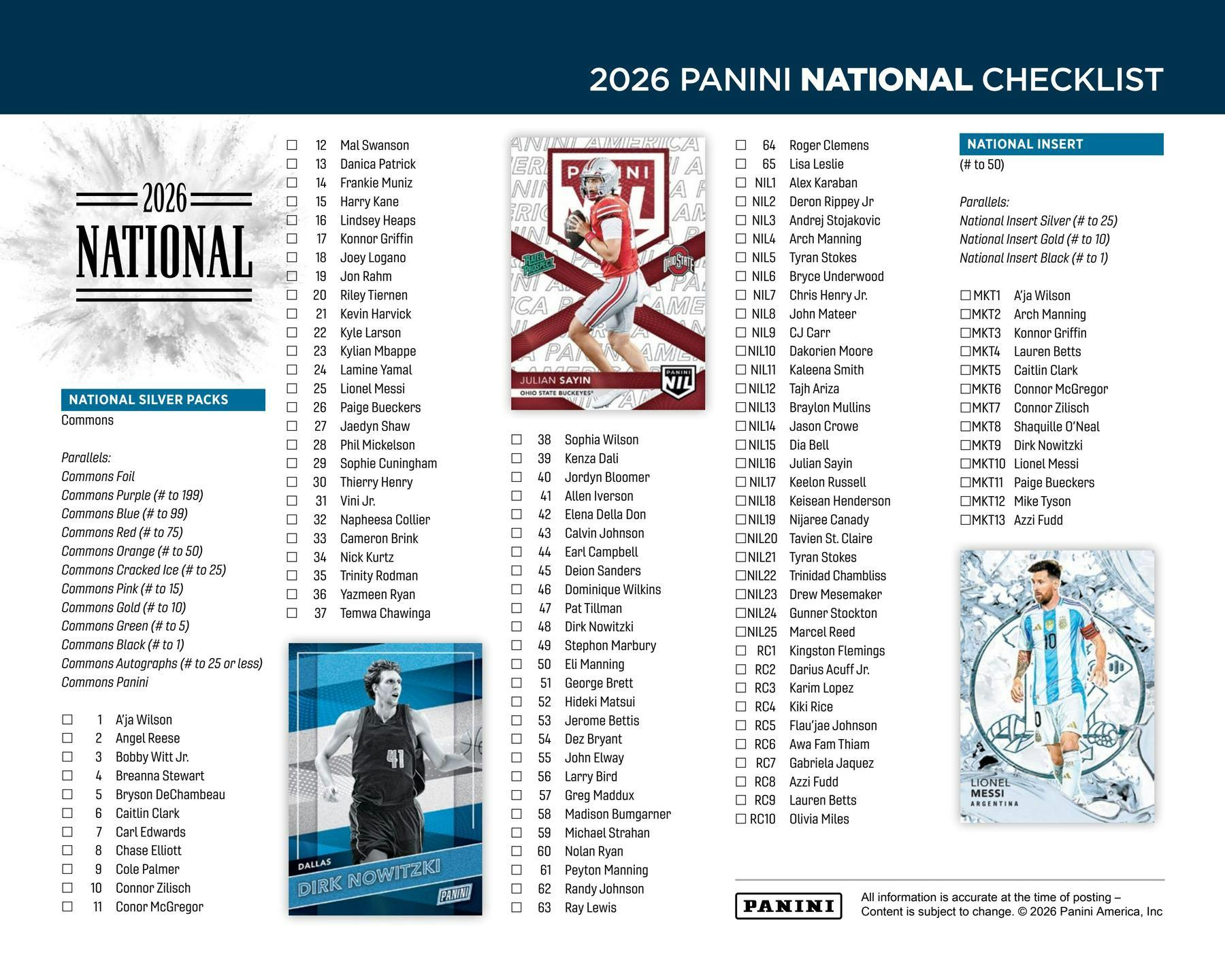 2026 Panini National Sports Collectors Convention NSCC VIP Exclusive Silver Pack (Presell 8/3)