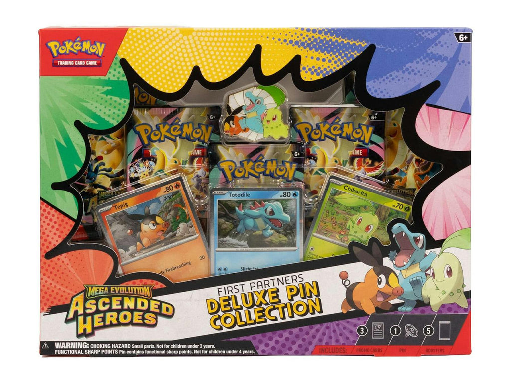 Pokémon Mega Evolution: Ascended Heroes First Partners Deluxe Pin Collection Box