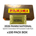 2026 Panini National Sports Collectors Convention NSCC VIP Exclusive Gold Pack 100-Pack Box (Presell 8/5)