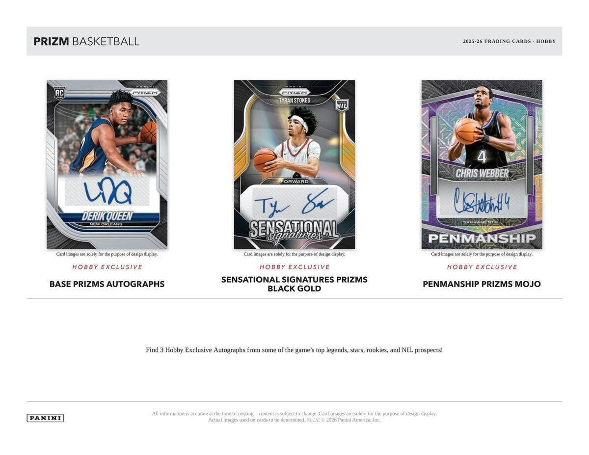 2025-26 Panini Prizm Basketball Hobby Box (7/31)