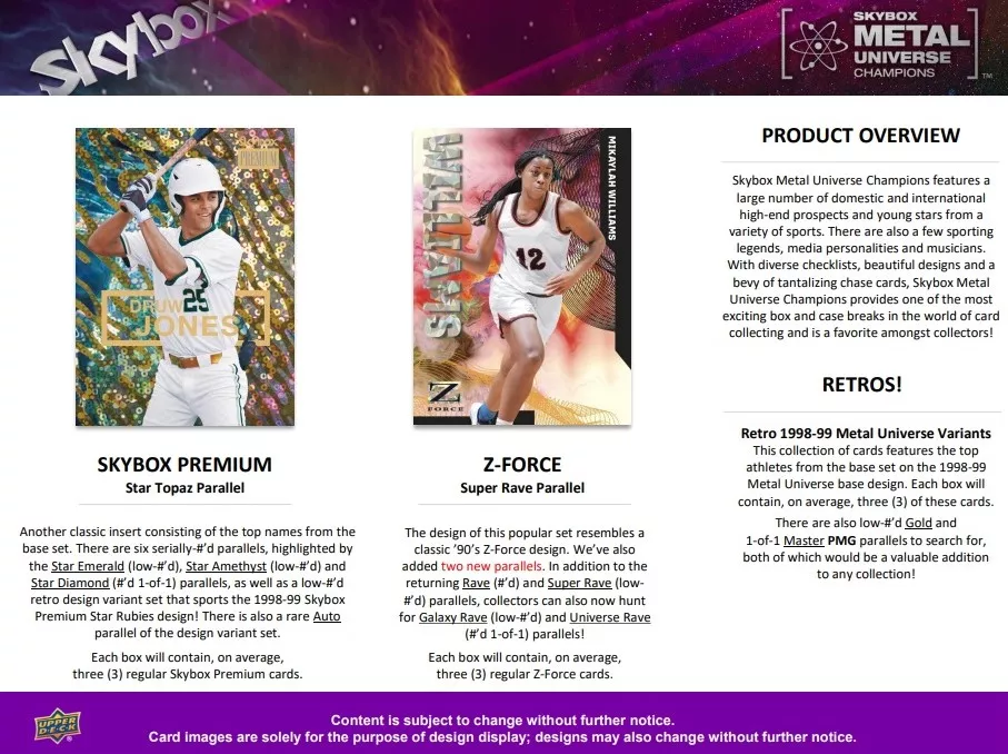 2023 Upper Deck Skybox Metal Universe Champions Hobby Box