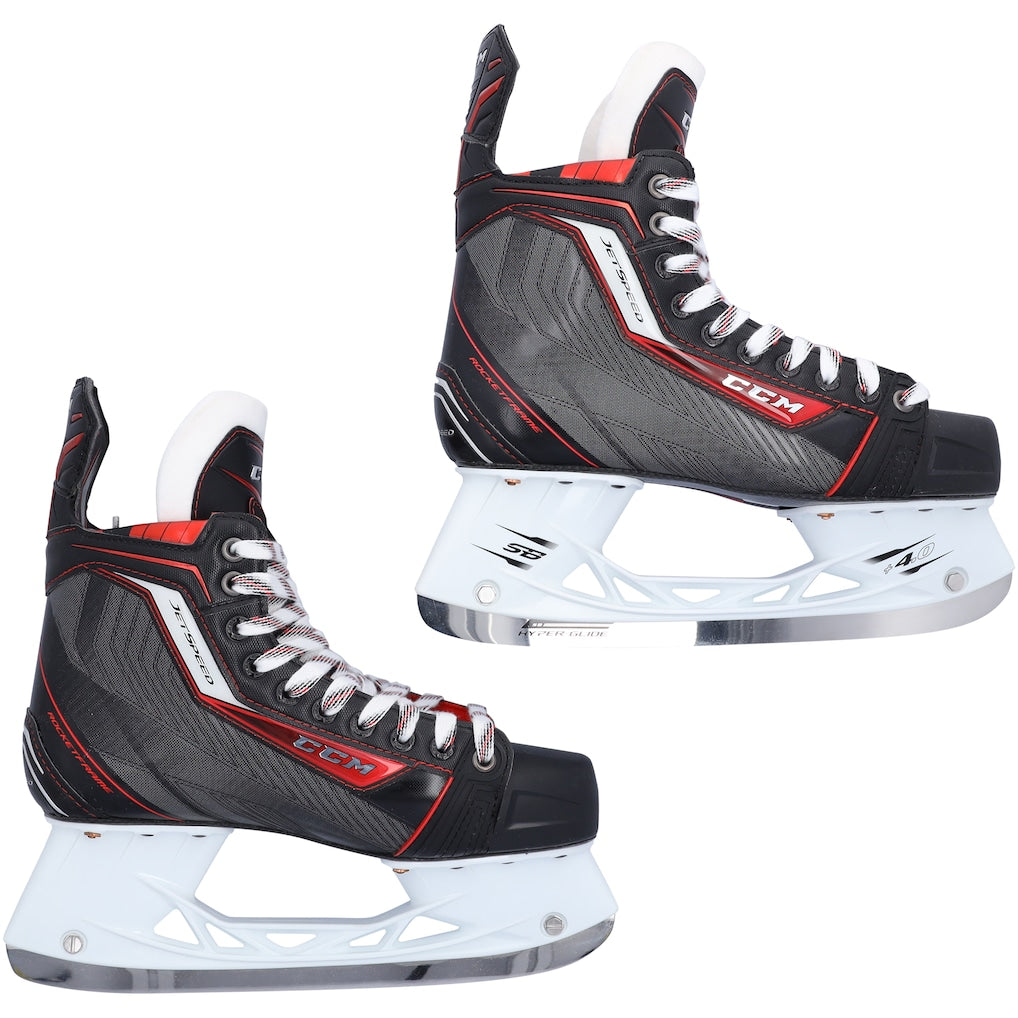 Connor McDavid Edmonton Oilers Signed CCM Jet Speed Game Model Hockey Skates — Upper Deck & Fanatics Authentic