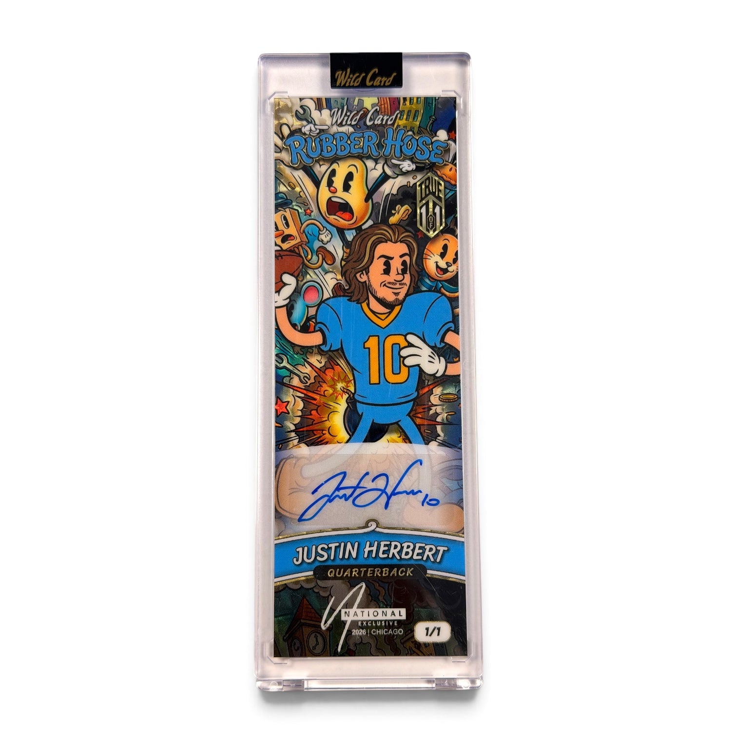 2026 Wild Card Rubber Hose Justin Herbert Auto True 1/1 National Exclusive Slim Gem SSP