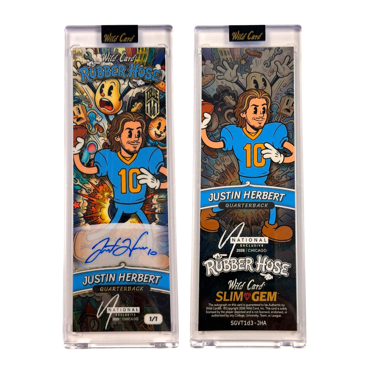2026 Wild Card Rubber Hose Justin Herbert Auto True 1/1 National Exclusive Slim Gem SSP