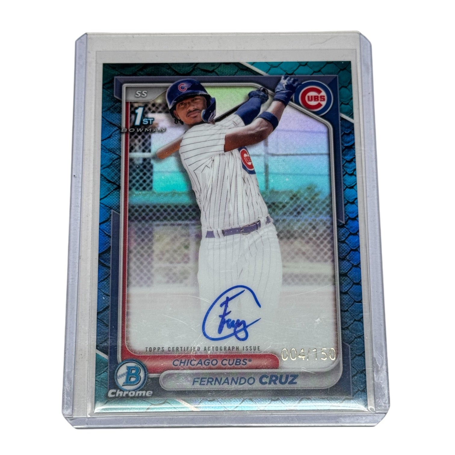 2024 Bowman Chrome Baseball 1st Fernando Cruz /150 Auto Blue Reptilian #CPA-FC