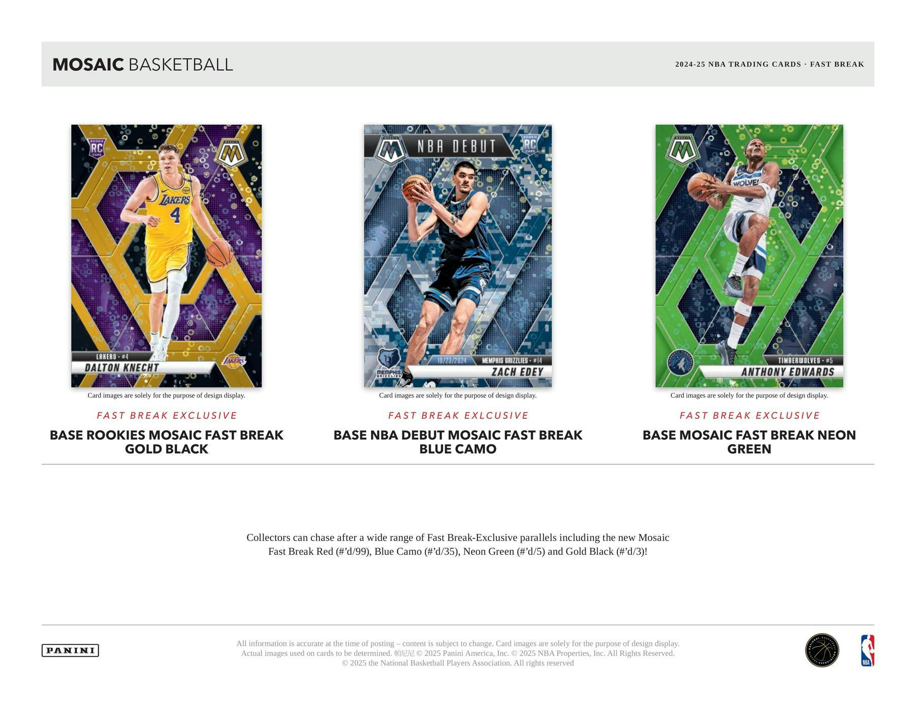 2024-25 Panini Mosaic Basketball Fast Break Box