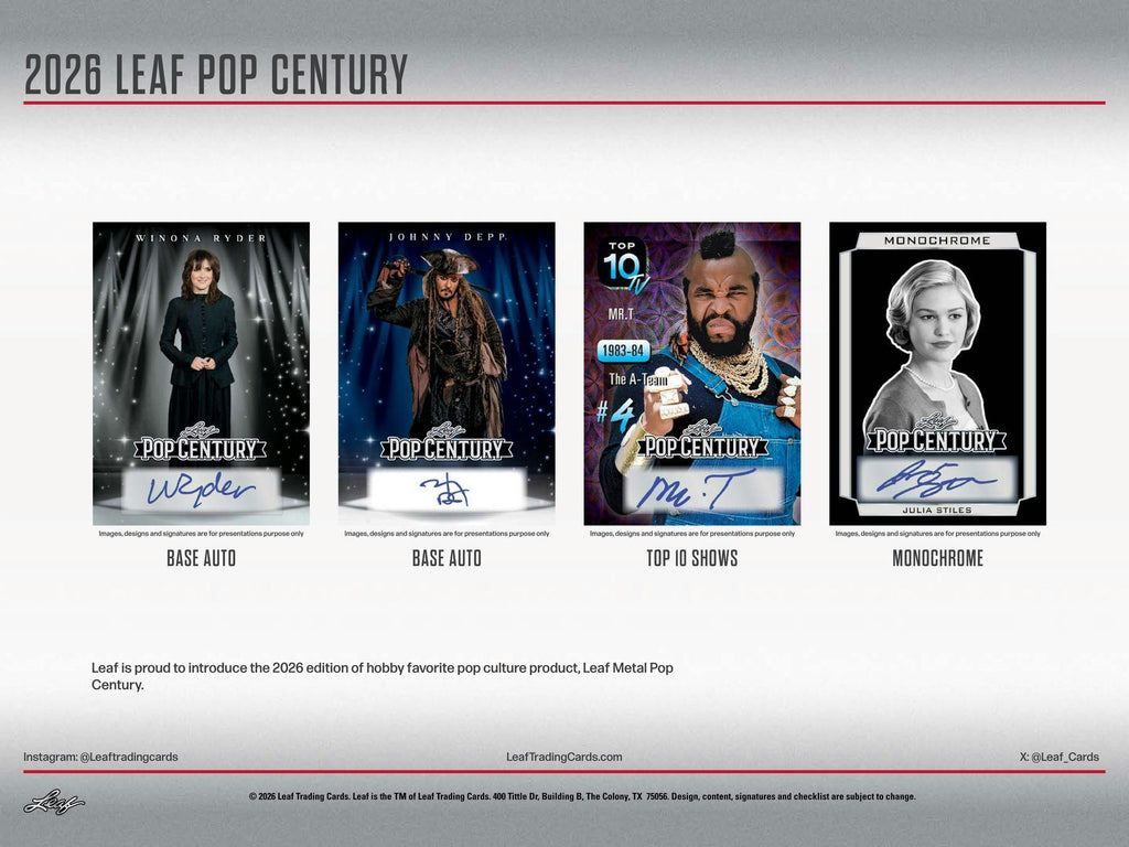 2026 Leaf Metal Pop Century Hobby 10-Box Case (3/27)
