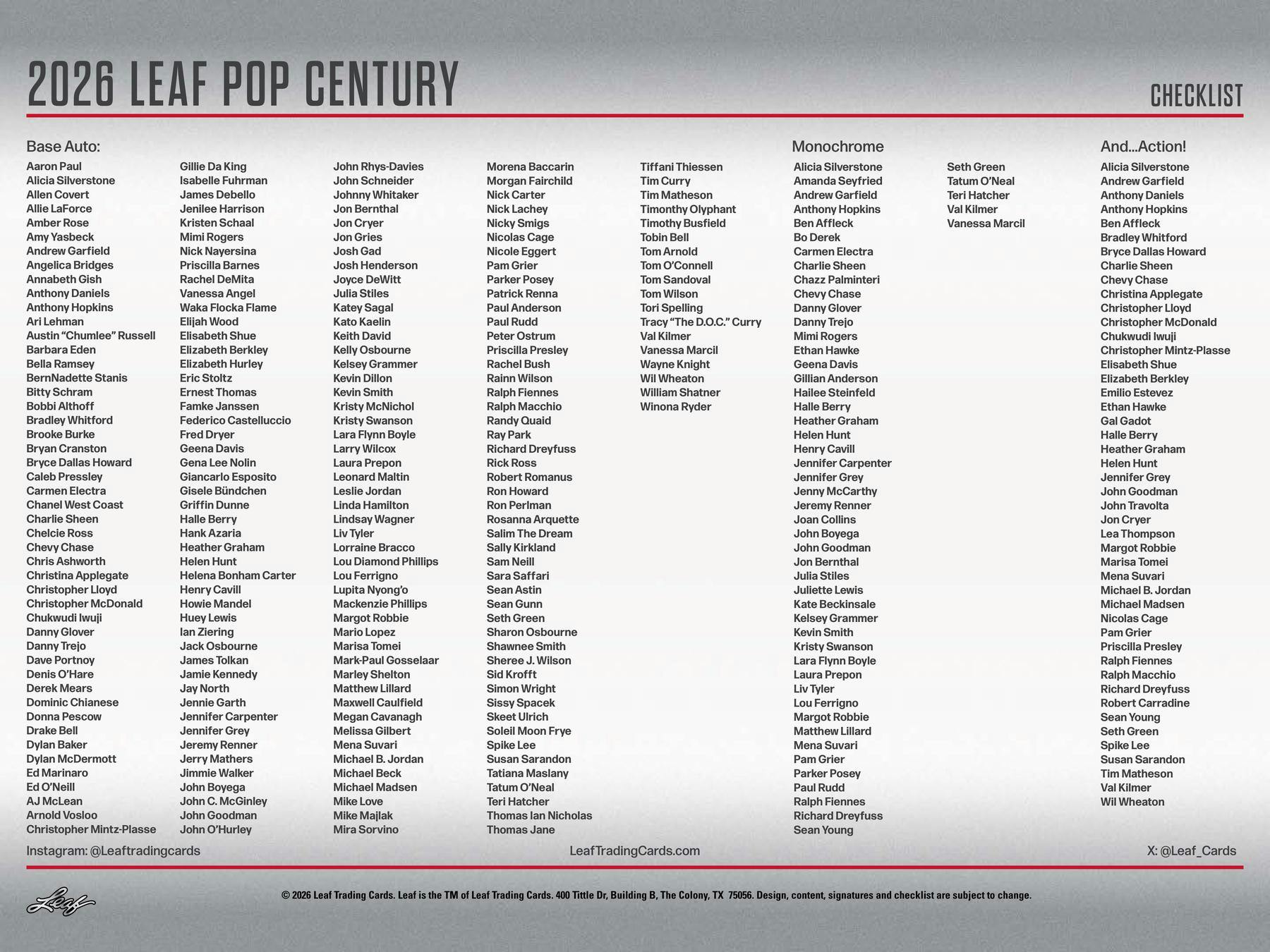 2026 Leaf Metal Pop Century Hobby 10-Box Case (3/27)
