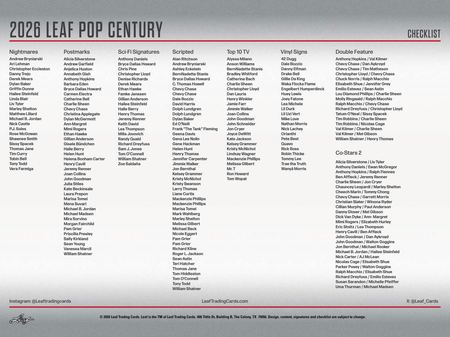 2026 Leaf Metal Pop Century Hobby 10-Box Case (3/27)