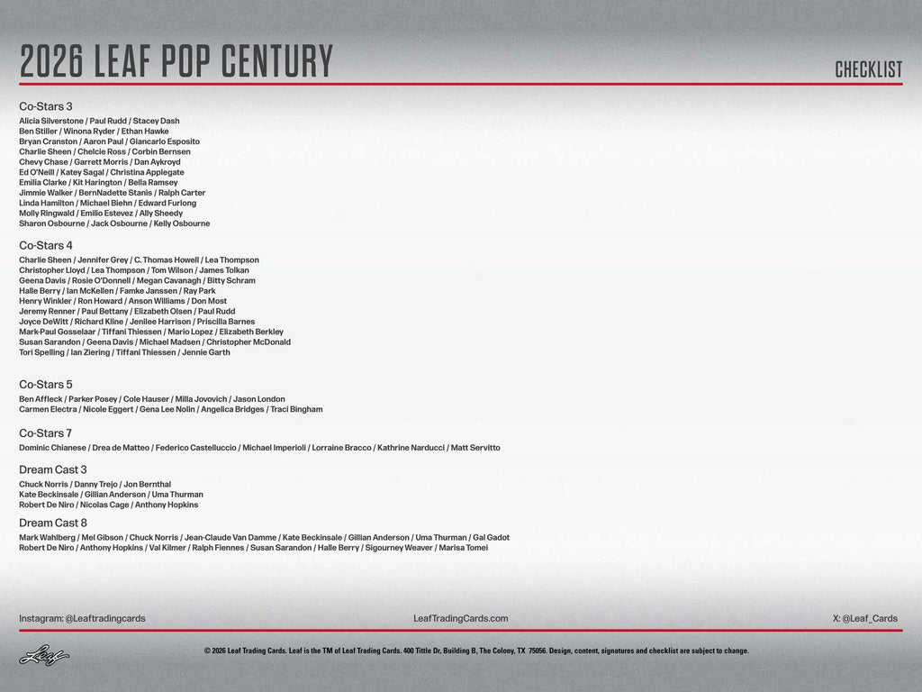 2026 Leaf Metal Pop Century Hobby 10-Box Case (3/27)