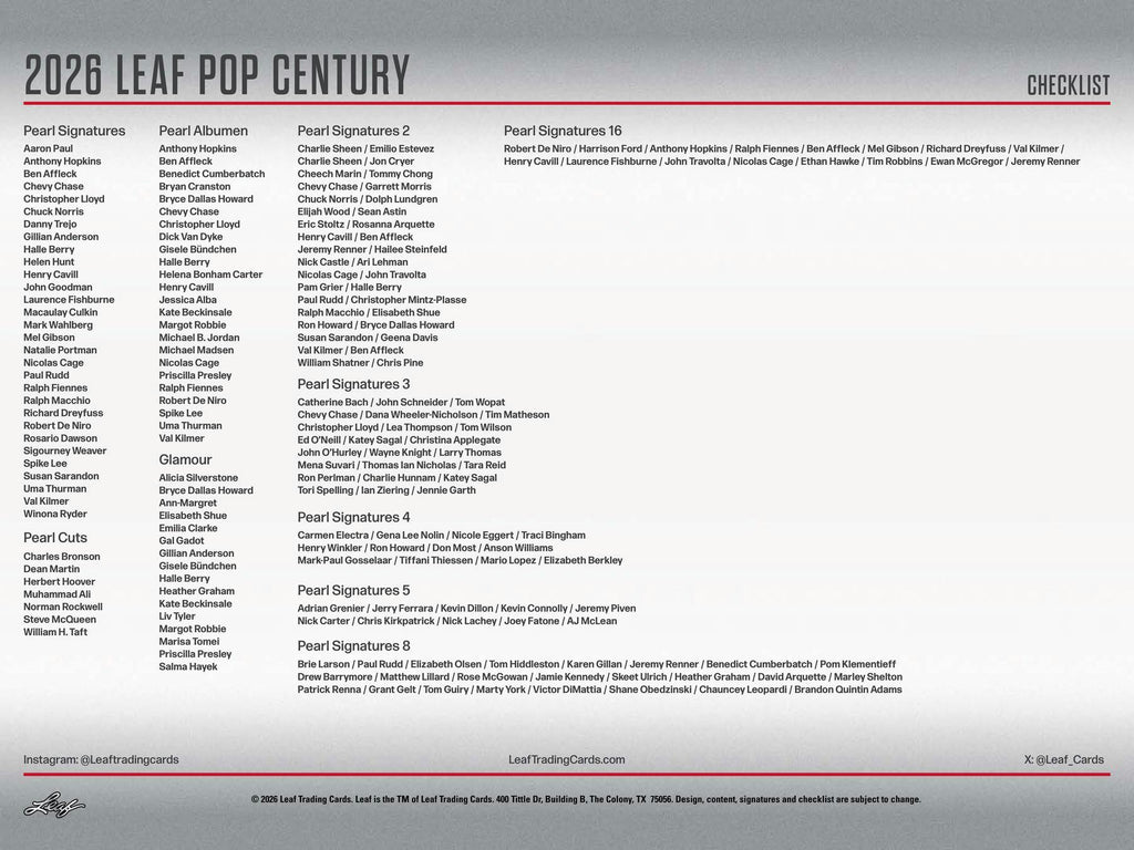 2026 Leaf Metal Pop Century Hobby 10-Box Case (3/27)