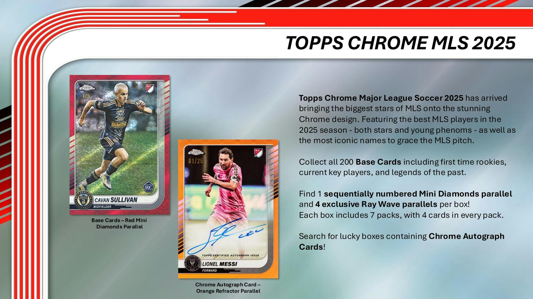 2025 Topps MLS Major League Soccer Chrome Blaster Box (3/24)