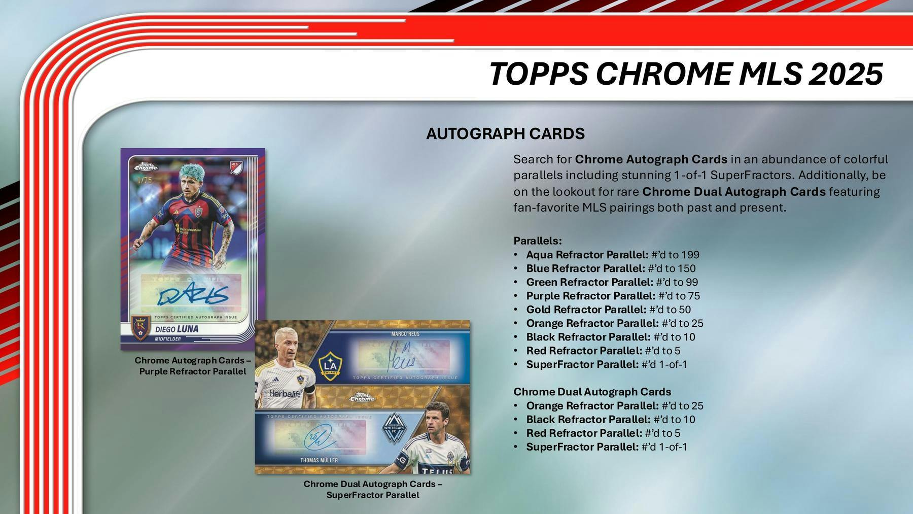 2025 Topps MLS Major League Soccer Chrome Blaster Box (3/24)