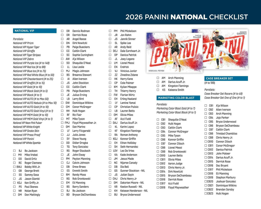 2026 Panini National VIP Exclusive Caitlin Clark/Breaker Pack Sealed Box
