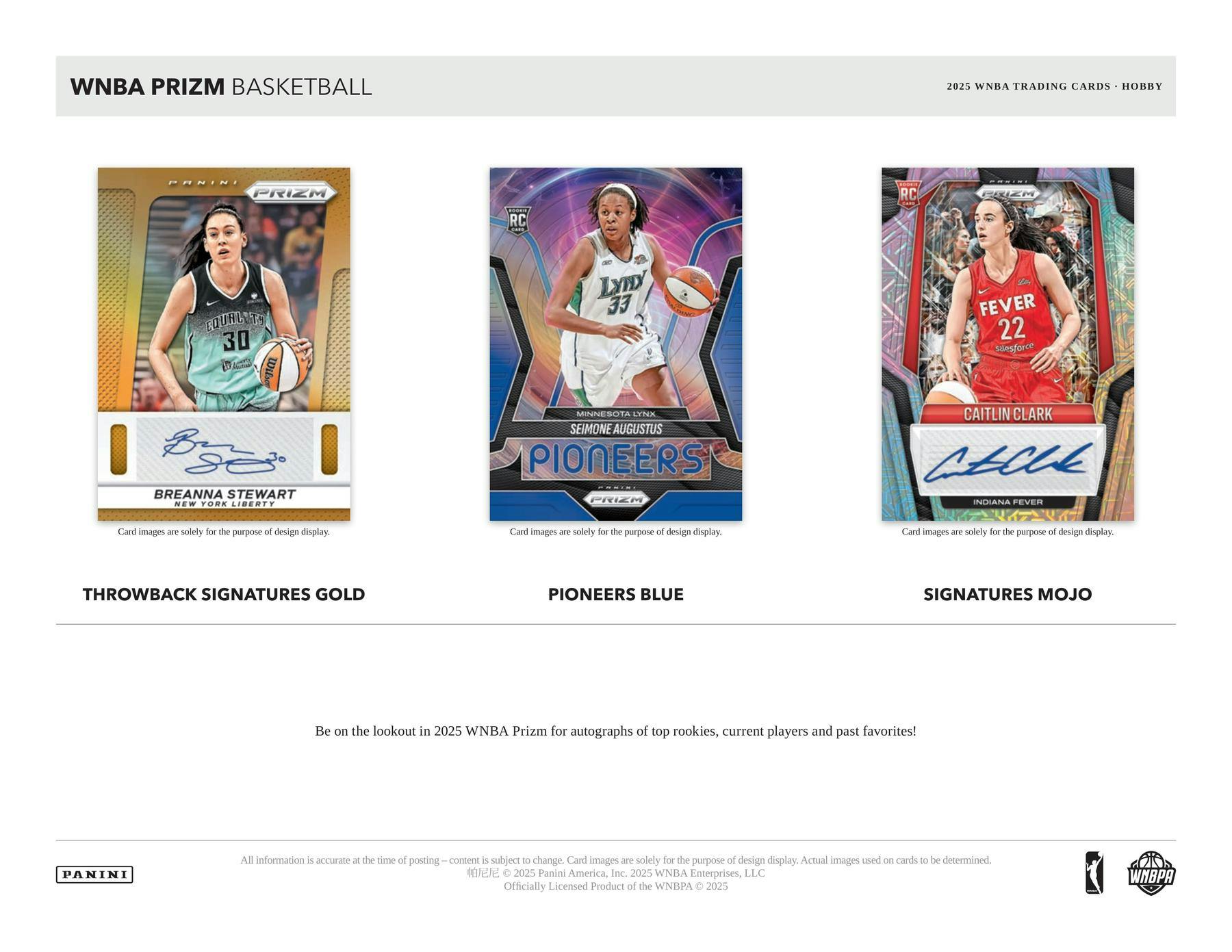 2025 Panini Prizm WNBA Basketball Hobby Box
