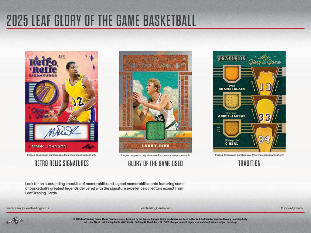 2025 Leaf Glory of the Game Basketball Hobby Box