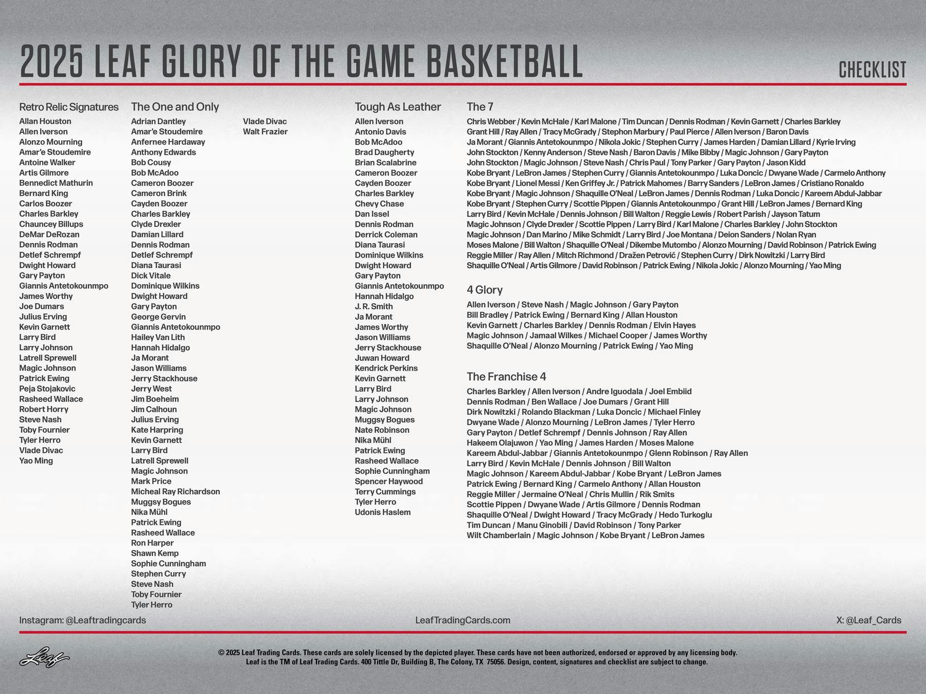 2025 Leaf Glory of the Game Basketball Hobby Box