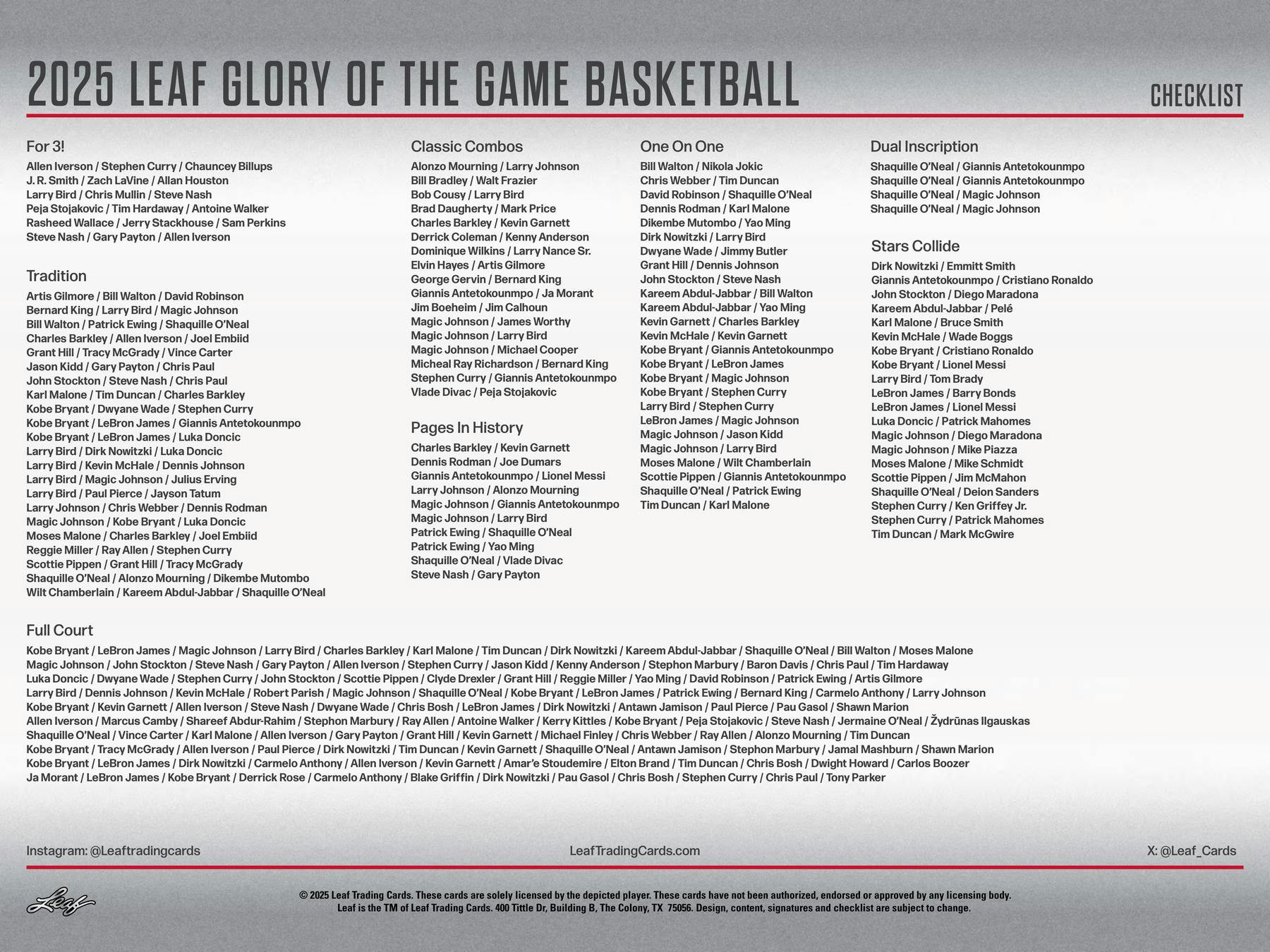 2025 Leaf Glory of the Game Basketball Hobby Box