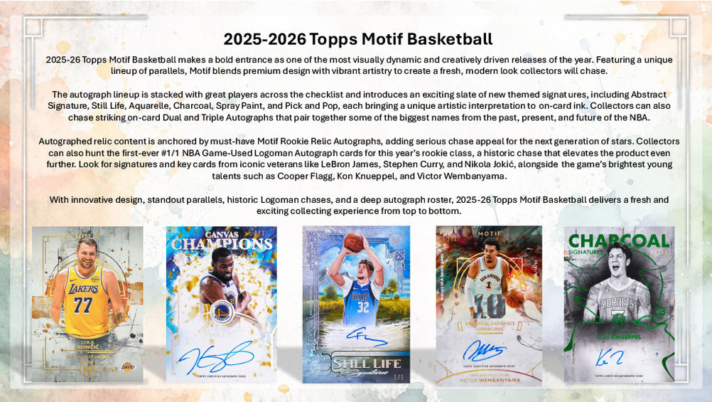 2025-26 TOPPS MOTIF BASKETBALL HOBBY 3-BOX CASE (Presell 8/20)