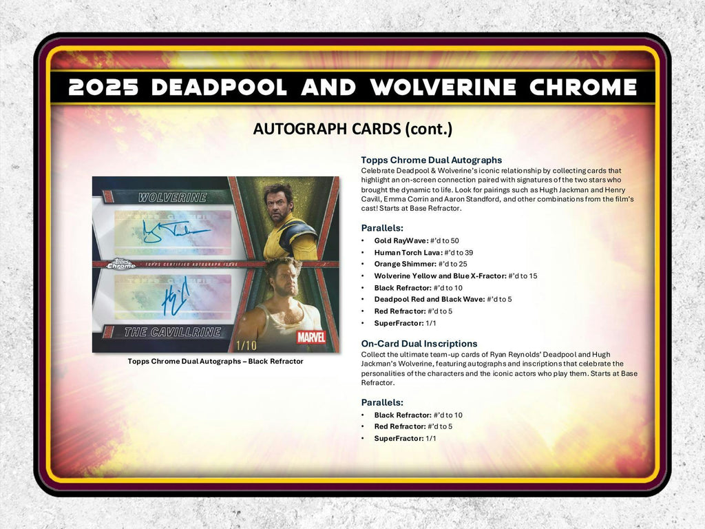 2025 Topps Chrome Deadpool Hobby Box