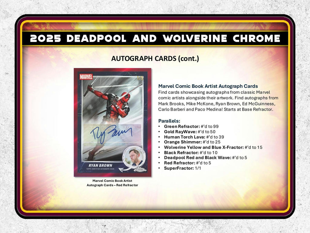 2025 Topps Chrome Deadpool Hobby Box