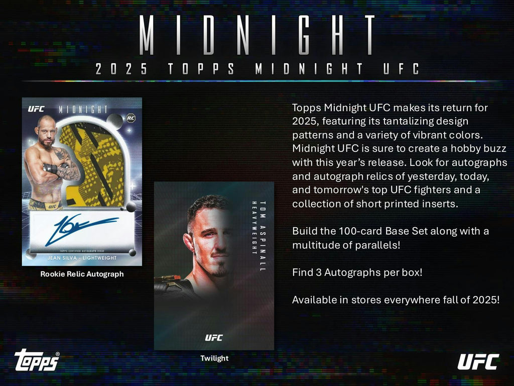 2025 Topps Midnight UFC Hobby Box (8/8)