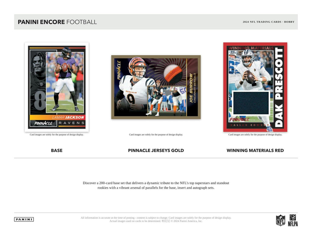 2024 Panini Encore Football Hobby Box (Pinnacle/Pacific)