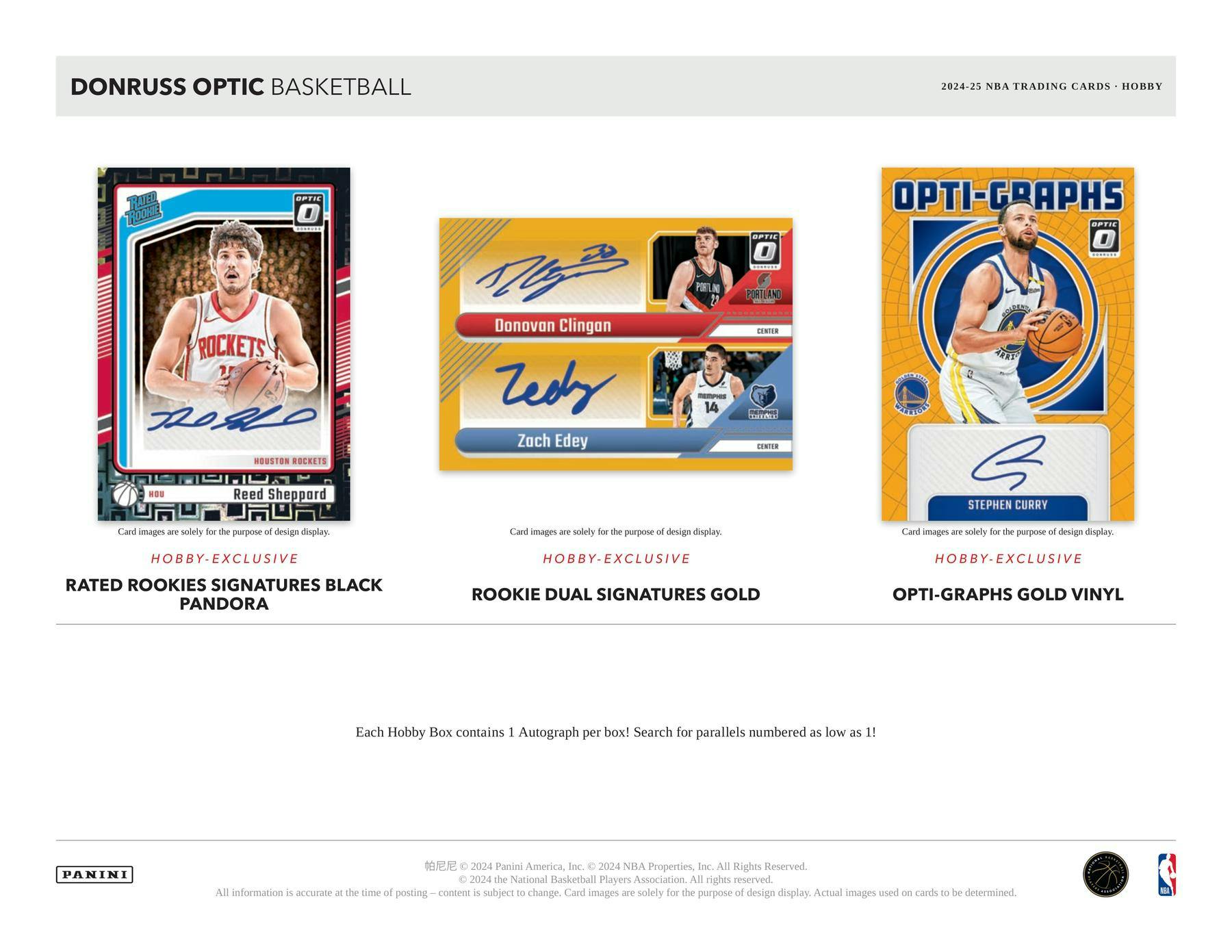 2024-25 Panini Donruss Optic Basketball Hobby Box (7/18)