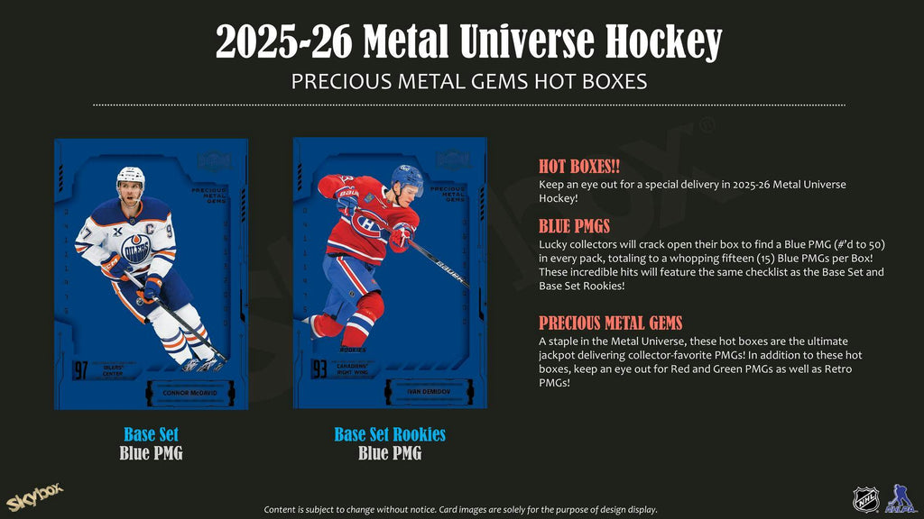 2025-26 Upper Deck Skybox Metal Universe Hockey Hobby Box