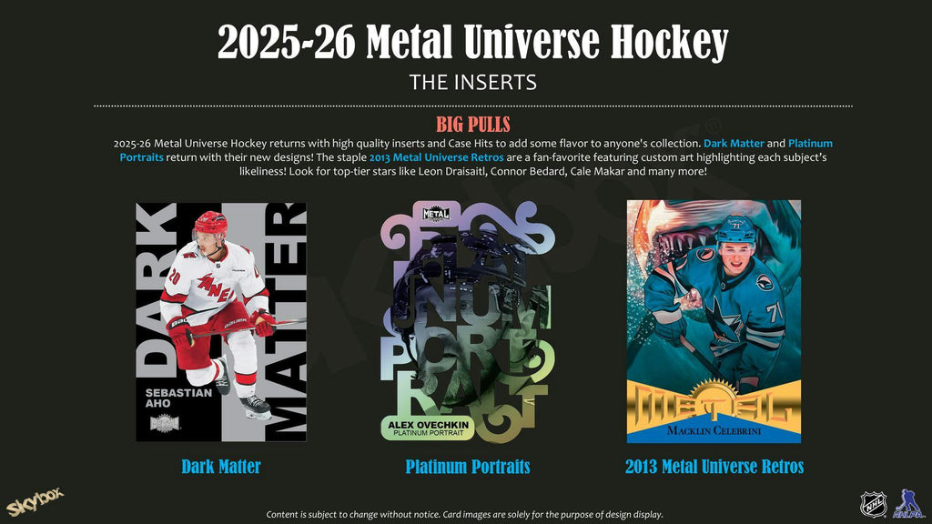 2025-26 Upper Deck Skybox Metal Universe Hockey Hobby Box