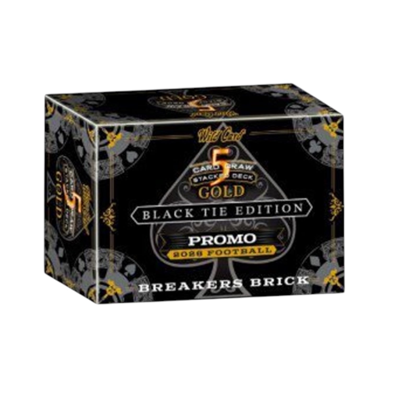 2026 Wild Card 5 Card Draw Stacked Deck Gold Black Tie Edition Football Breaker Brick